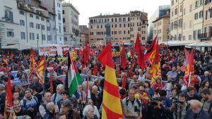 No Renzi Day a Campo de Fiori