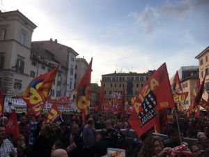 No Renzi Day, comizio
