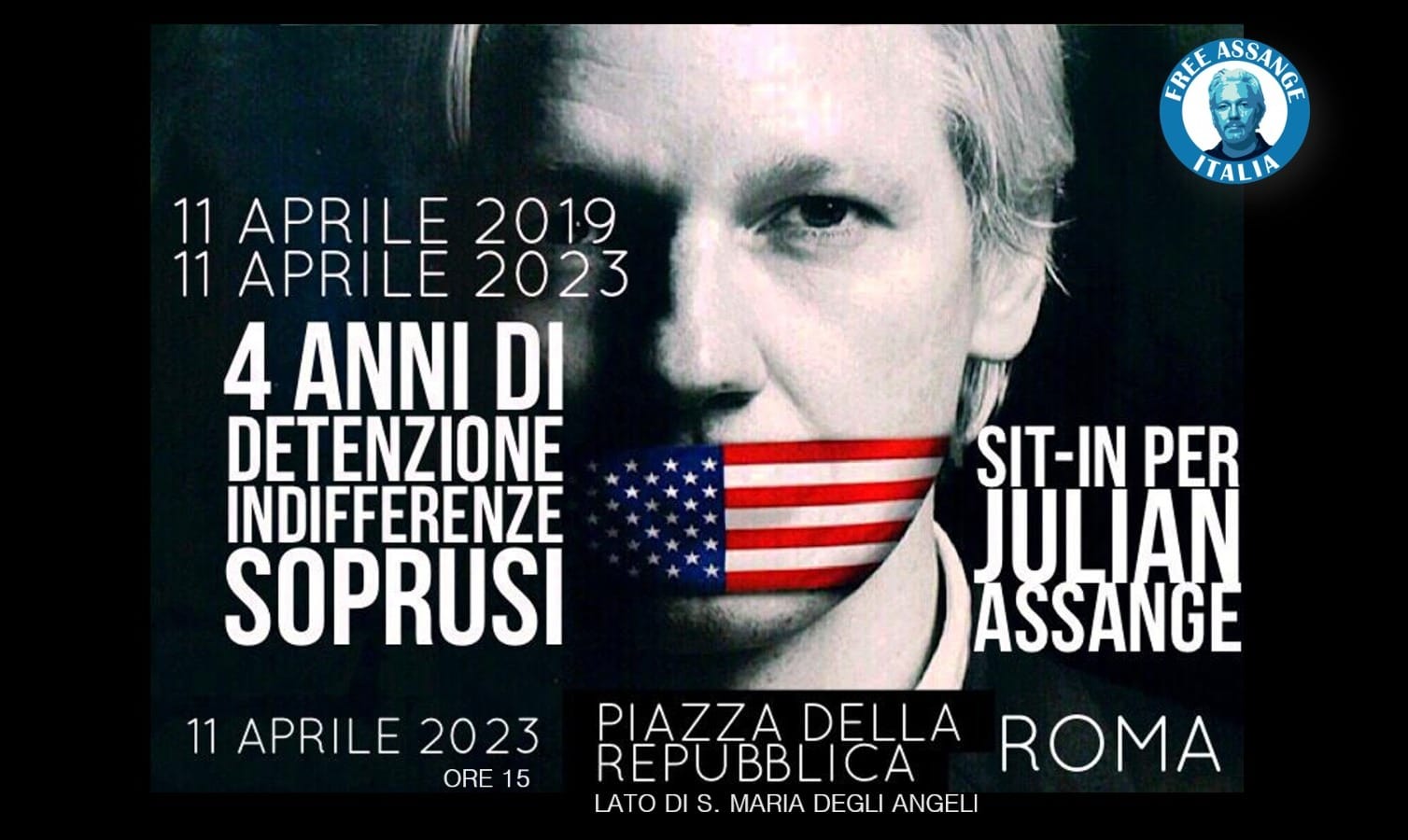 Roma. SIT-IN per la liberazione di Julian Assange - Contropiano